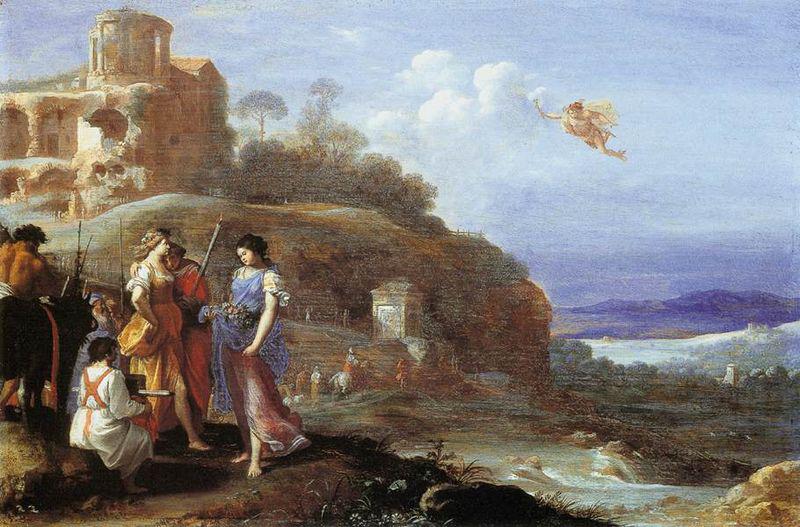 Cornelis van Poelenburch Mercury and Herse oil painting image